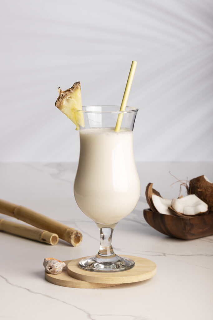 A coconut high-protein shake