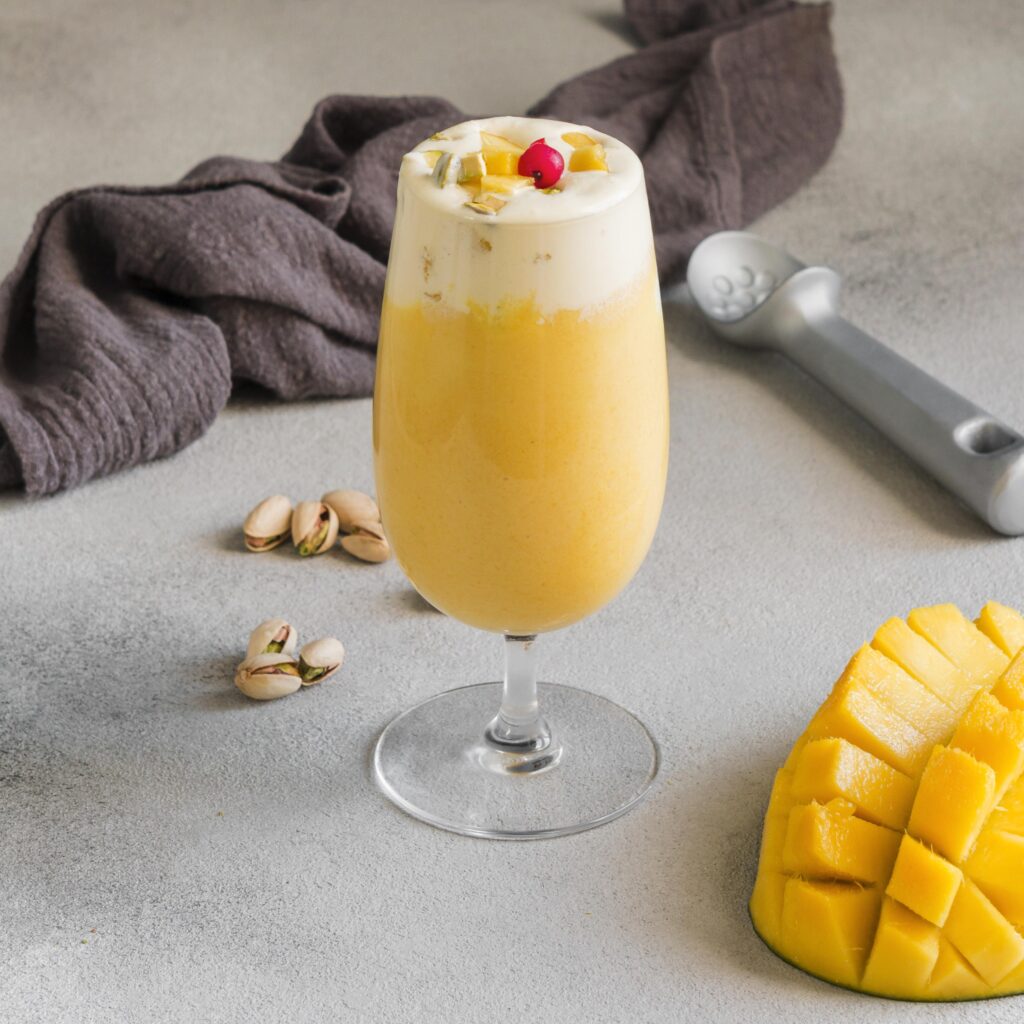 A mango high-protein shake is a refreshing